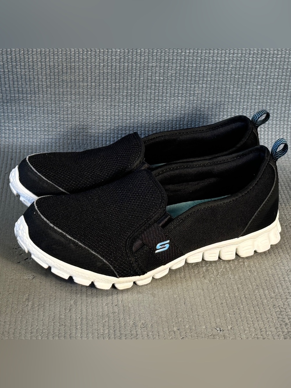 Skechers EZ Flex 2 Flighty Women's Black Memory Foam Slip On Shoes Size 6.5